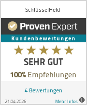 ProvenExpert – SchlüsselHeld – Sehr gut